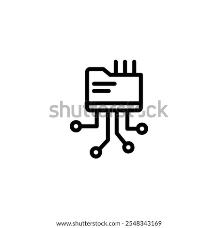 folder network icon or logo design isolated sign symbol vector illustration. High quality black line style vector suitable for designers, web developers, displays and websites