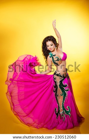 Belly dancer woman Beautiful exotic arabian girl, sexy woman, belly dance, gorgeous indian woman, studio isolated, series
