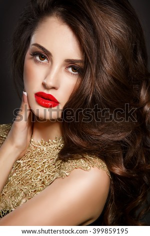 https://image.shutterstock.com/display_pic_with_logo/2457938/399859195/stock-photo-red-lips-beauty-makeup-woman-with-brunette-hair-beautiful-girl-portrait-sexy-fashion-female-with-399859195.jpg