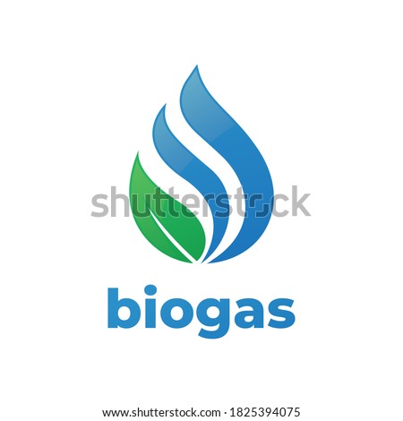 Biogas logo. Oil and gas logo. Industrial or factory design template. Vector illustration