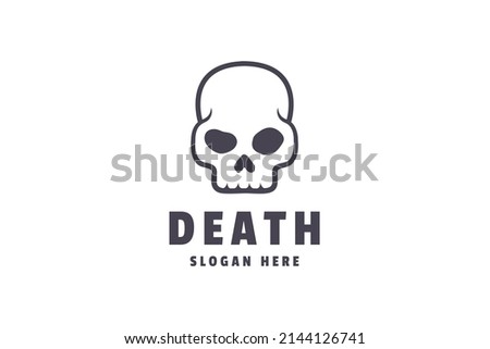 Skull Head logo design template. business company symbol.