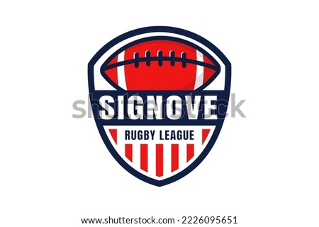 Rugby logo emblem. sport logo design