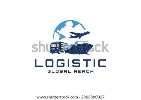 Express delivery and logistic company logo design concept