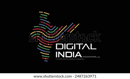 Digital India Tech Logo with Black Background