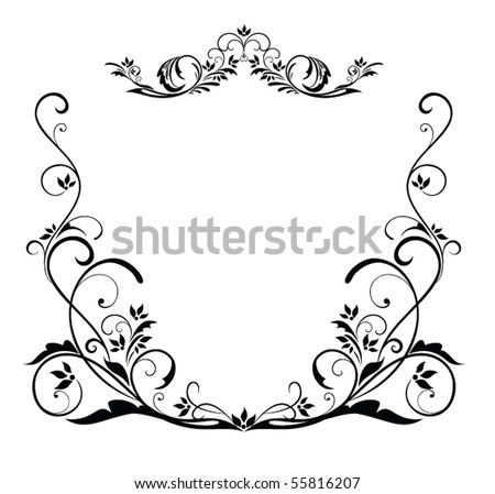 Vintage Floral Heading Stock Vector Illustration 55816207 : Shutterstock
