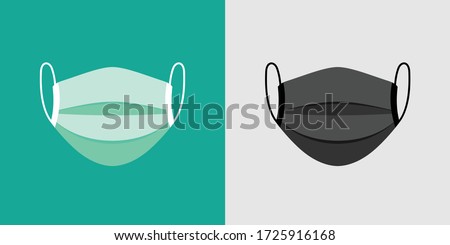 mask vector with turquoise and dark grey color