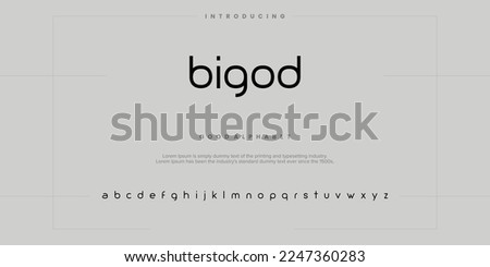 Abstract minimal modern alphabet fonts. Typography technology vector illustration