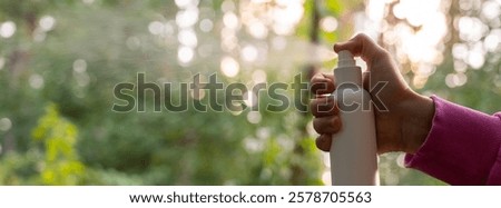 Similar – Image, Stock Photo Unrecognizable woman traveler against lake and mountains in morning