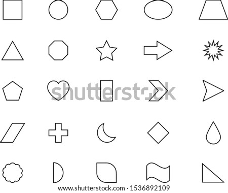 25 Vector shapes outlines icons