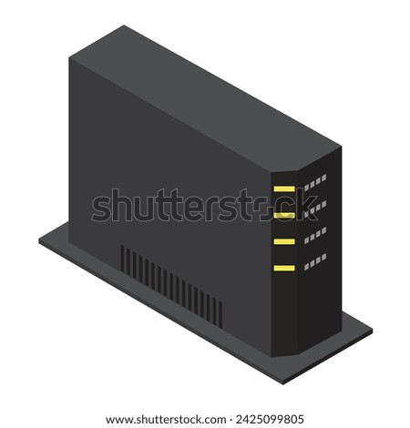 A three-dimensional and sharp illustration of a modem.