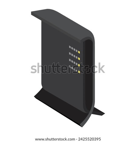 This is an illustration of a three-dimensional and sharp router.