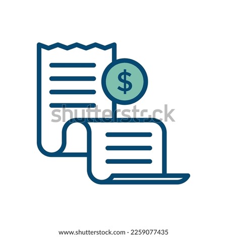 bill icon vector design template in white background