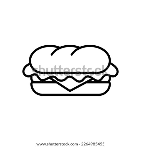 sandwich icon vector design template in white background