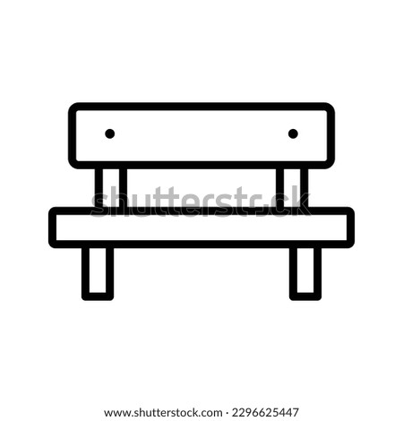 bench icon vector design template in white background