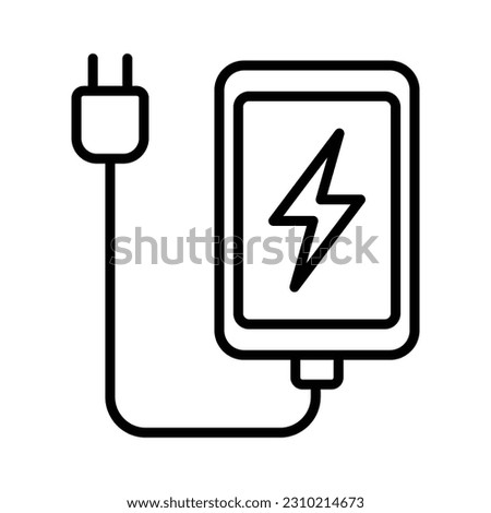 phone charger icon vector design template in white background