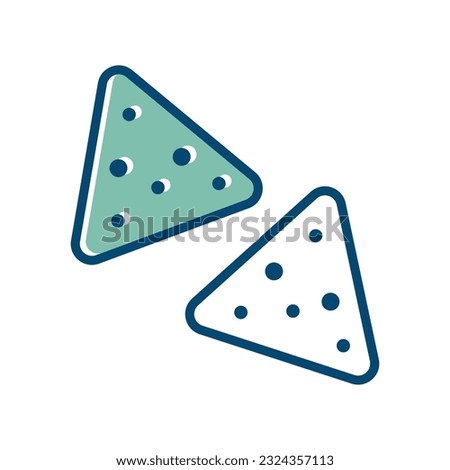 tortilla chips icon vector design template in white background