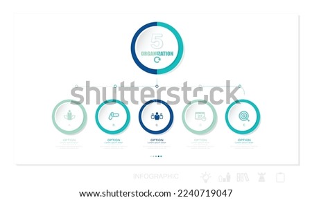 Business data visualization. timeline infographic icons designed for abstract background template stock illustration Infographic, Number 5, Timeline - Visual Aid, Icon set, Circle