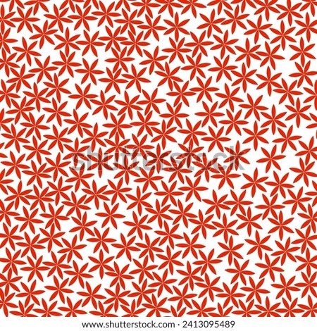 Red leaves pattern, decorative repeating images.