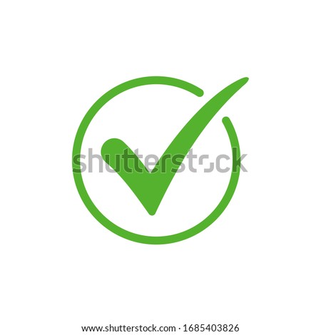 Green check mark icon vector design Stock foto © 