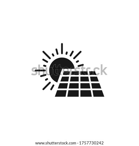 Solar energy panel icon vector illustration