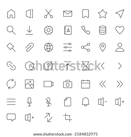 User Interface line icon set. Editable vector stroke