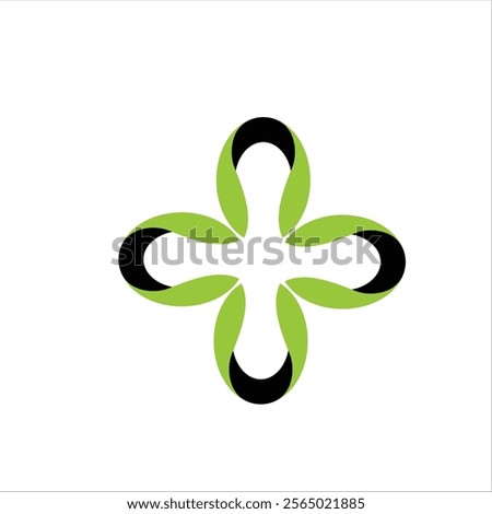 COOL CROSS LOGO IN GREEN BLACK COLOR