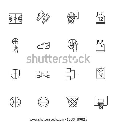 march madness icons , basketball vector illustration