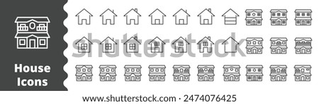 Home icon line vector illustration , house