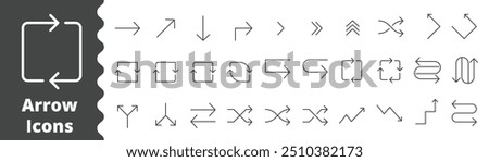 Arrow Icons line vector illustration