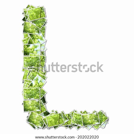 Alphabetic Capital Letters In The Photos Of Fresh Green