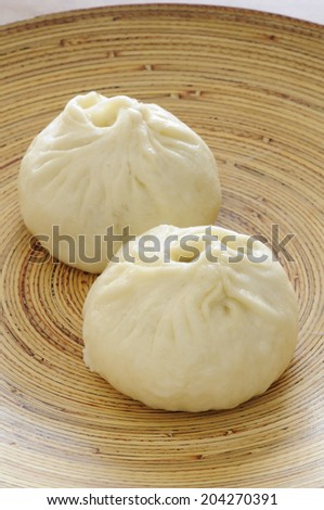 The Chinese Meat Buns On A Plate