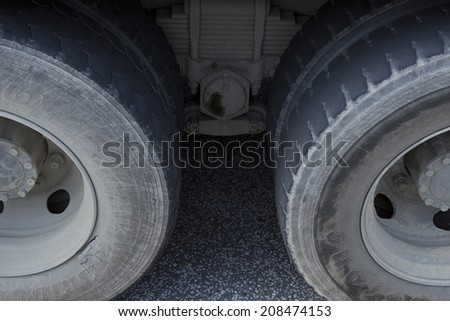 Torn Tire Of The Dump Truck