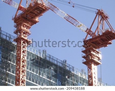 Crane apartment construction
