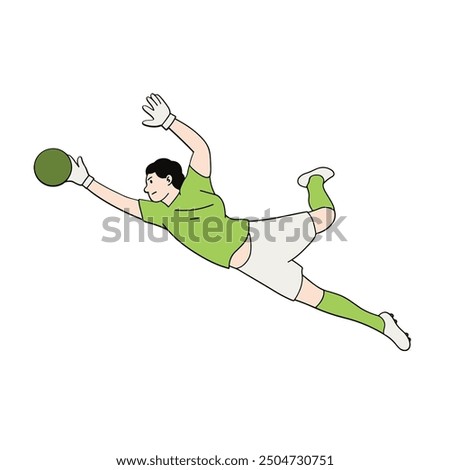 A man Goal keeper Illustration