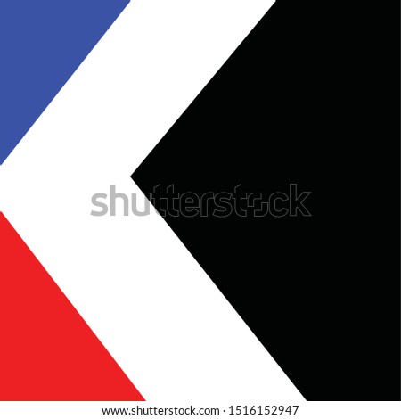 Background K simple logo for red, white, black and blue