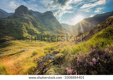 Similar – Image, Stock Photo Glencoe valley in the scottish highlands.