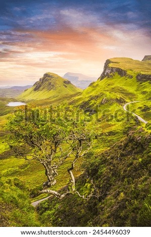 Similar – Image, Stock Photo View at Quiraing on Isle of Skye II