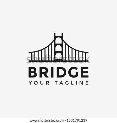 Simple Bridge Logo Design Template