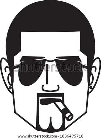 Bad boy logo, illustration icon bad boy vector