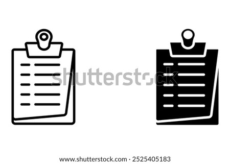 Clipboard icon set. File Document sign. for mobile concept and web design. vector illustration on white background