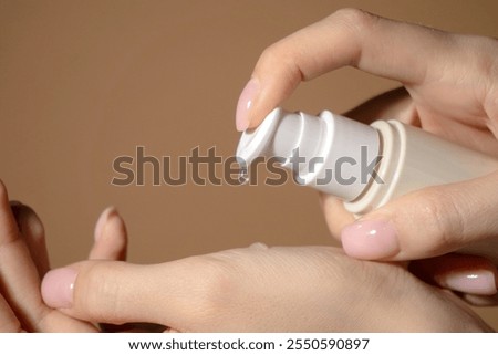 Similar – Image, Stock Photo Well groomed female hands with manicure