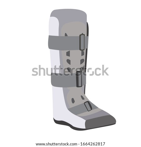 grey black air cast foot vector