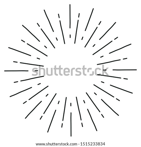 Sun burst, star burst sunshine. Radiating from the center of thin beams, lines. Vector illustration. Design element for logo, signs dynamic style abstract explosion, speed motion lines from the middle