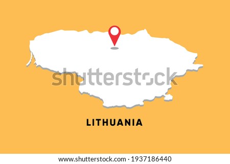 Lithuania Isometric map with location icon vector illustration design