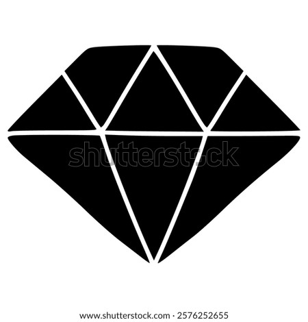 diamond hand drawn doodle glyph icon