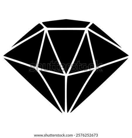 luxury simple diamond hand drawn doodle glyph icon