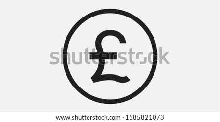 Pound sterling vector icon. Pound icon. GBP currency sign. Money icon. Vector Illustration of pound icon