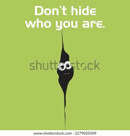 Don't hide vector illustration graphic