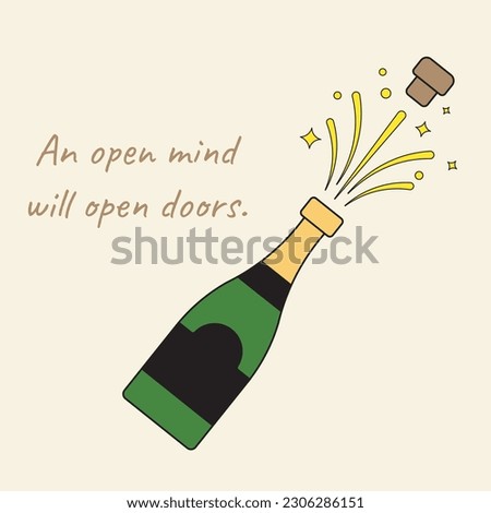 AN OPEN MIND vector illustration graphic
