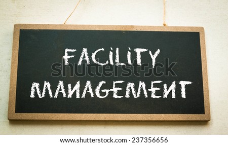 Text facility management concept on board